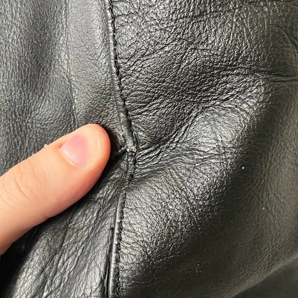 Motorcycle Apparel Industry Shaf Black Motorcycle Leather Jacket Men’s Size L - Picture 12 of 15